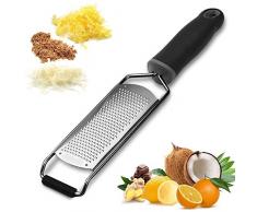Hemore Râpe dernière râpe à Fromage Zester Citron-zester - Sharp et Avoir Grande poignée en TPR Souple, Lame en Acier Inoxydable et Facile à râper, Tout comme Le Zeste de Citron, Orange
