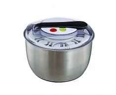 yuanbogg Essoreuse à Salade en Acier Inoxydable de Grande capacité, Facile à essorer, pour Laver et sécher Les légumes,avec Une Fonction darrêt du Bouton