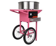 Iglobalbuy Machine à Barbe à Papa avec Tiroir Chariot Professionnelle 1300W Rendement par 30 Secondes pour Anniversaire Mariage