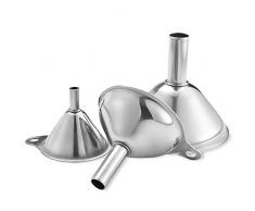3 Pièces Mini Entonnoir Inox, Ensemble Dentonnoir de Cuisine en Acier Inoxydable, Mini Entonnoir en Métal, pour Liquides Séparés, Huile de Cuisson, Assaisonnement ou Objet en Poudre