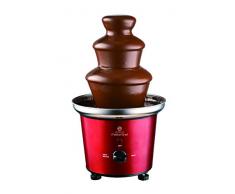 Masterchef Junior MCJPFCHA- Fontaine à chocolat en acier inoxydable, puissance 85 W, 3 niveaux de chute deau, convient à tous les chocolats- couleur rouge