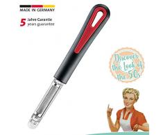 Westmark 6046RT60 Eplucheur de tomates et de Kiwis Retro-Tomfix en PP/TPE/Aluminium, Noir/Argent, 18,5 x 2,2 x 1,8 cm