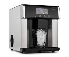 Klarstein Ice Age - Machine à glaçons, 15 kg de glace/jour, Ecran LCD intuitif, 3 tailles de glaçons, Réservoir deau de 3L, Remplissage manuel ou automatique, Noir