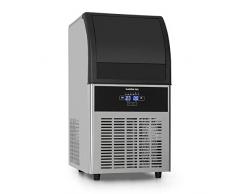Klarstein Antarctica - machine à glaçons, 270W, capacité de production : 26 kg, capacité de stockage : 15 litres, panneau de commande avec écran LED, acier inoxydable, noir