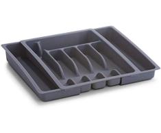 Zeller 24887 Range-couverts modulable en plastique 29-50 x 38 x 6,5 (Gris)
