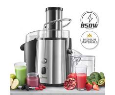 Twinzee - Centrifugeuse, Grande Puissance 850 W, Haute Efficacité, Extracteur de Jus de Fruits et Légumes, 2 Vitesses - Large Bouche (75 mm), Pieds Anti-Dérapants, Certifiée CE