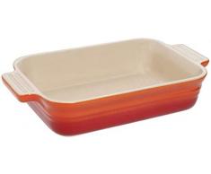 Le Creuset, Plat Rectangulaire en Céramique, 24 x 32 cm, Pour 6 Portions, Volcanique