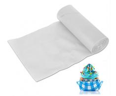 Beunyow 1 Rouleau 50 PCS Poches à Douille Jetable, Poche à Douille Patisserie en Plastique Sacs de Tuyauterie Bricolage Outils pour Glaçage et Décoration de Gâteau Pâtisserie Sucre Fondant (31CM)