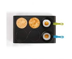 LIVOO DOM200 Set 3 en 1 Mini, Crêpière Wok, Crepes Party, Grill | Idéal pour 6 Personnes | 1000 Watts, W, Noir