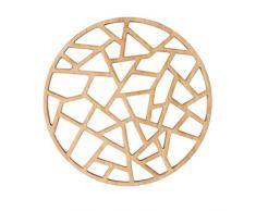 BESTonZON Dessous de Verre, Tasse en Bambou, Tasse Ronde, sous-Verre, Non Glissante, café, bière, vin, Verre, Bouteille, Maison, Barre, (1pc, 14.5cm)