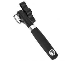 Ogquaton Couvercle Lifter Professional Ouvre-boîtes en Acier Inoxydable Ouvreur Manuel pour Une variété de boîtes de Conserve Ouvertes, Noir