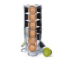 Porte pour les Capsules Dolce Gusto Support Distributeur Présentoir Pour 24 Pièces en chrome argenté