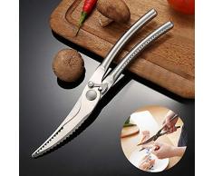 Ciseaux à Volaille en Acier Inoxydable,Ciseaux Cuisine Professionnel pour Alimentaire Poulet Viande Poisson,Cisaille Nourriture avec Ressort,Poultry Shears Kitchen Fish Scissors Stainless Steel Metal