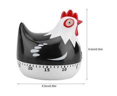 Minuteur De Cuisine En Forme De Poule Style Dessin Animé Noir