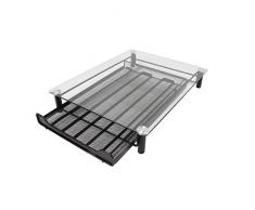 Tiroir à dosette avec plateau en verre | Compatible avec Pod Nespresso | Support pour machine à café et porte-capsules | Stockage de dosettes de café rechargeable | M&W