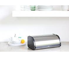 Brabantia 132841 Boîte à Pain avec Couvercle Coulissant Inox Acier Brillant Taille Large 27 x 44,8 x 17,5 cm