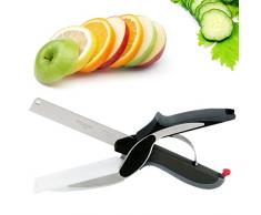 Vicloon Clever Cutter,2 en 1 Chopper Cutter & Multifonction Cuisine Aliments Ciseaux Remplacez Vos Couteaux de Cuisine et Planche à Découper