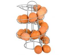 MCLseller Porte-Oeufs, Support de Distributeur doeufs en Acier Inoxydable en Forme de Spirale, Espace de Rangement pour présentoir de Stockage pour la Cuisine