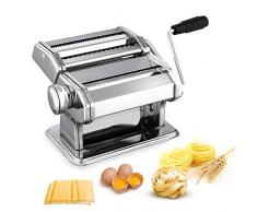 Sailnovo Machine à Pâtes Laminoir à Pâtes En Acier Inoxydable Pour Tagliatelle/Spaghettis/Lasagnes/Ravioles (V1)