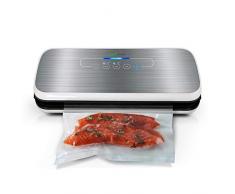 Machine Sous Vide NutriChef pour Aliments - Machine Scellant Sous Vide pour la Conservation des Aliments Secs et Humides avec Kit de Démarrage - Design Compact - Testé en Laboratoire - Voyants LED