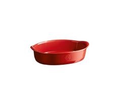 Emile Henry EH349050 Petit Plat Ã Four Ovale, CÃ©ramique, Rouge Grand Cru,, 27, 5 x 17, 5 x 7 cm