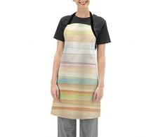 DISLONLY Drôle Tablier à Barbecue Aquarelles Horizontales Pastel Rayures éléments acryliques Coups de Pinceau liquides pour Hommes et Femmes Tablier spécial pour BBQ de Cuisine Bistro