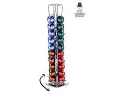 Porte Capsules NespressoOriginal Rotatif Distributeur Présentoir - Pour 40 Pièces-Support Capsules Original Rangement Solution Économie despace