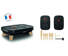 Téfal Gourmet crêpière Deux plaques amovibles antiadhésives Température règlable Multi usage crêpes, galettes, pancakes, naan, fajitas Louche Répartiteur de pâte Grande et Mini-spatules inclus PY900D1