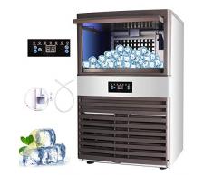 Z ZELUS Machine à Glace Commerciale de avec Capacité de 88 kg, Machine à Glaçons Électronique 400W-500W 5X11/55 pcs, Machine à Glace pour Comptoir de Bar dans la Maison