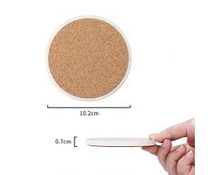 DIYthinker No Pain No Gain Citation Noir Coupe Positive Coaster Encourager en Céramique Tasse Porte-Absorbant Pierre pour Boissons 2Pcs Cadeau Multicolore