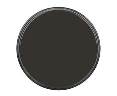 Plateau de service rond en plastique léger noir antidérapant pour nourriture, fruits, boissons, thé, restaurant, bar, plastique, 28 cm