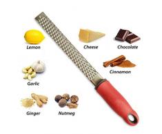 XINGXINRONG râpe à Fromage/zesteur avec Une Lame Bien affilée et Un Manche Ergonomique, idéal pour râper: Citron, Pommes, Gingembre, ail, Agrumes, Parmesan, Noix etc, Couleur