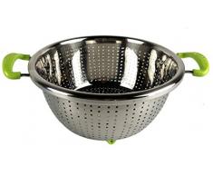 Bo Time Passoire Ronde en Acier Inoxydable avec PoignÃ©es (2 Tailles Disponibles) 3,2L - Capacit : 3,2L