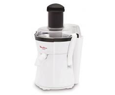 Moulinex JU350B39 Centrifugeuse Frutelia Appareil à Jus de Fruits ou Légumes 15600 Tours / minute Capacité 0,8L Réservoir Pulpe Extracteur 400W Blanc