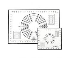 Labewin Lot de 2 Tapis de Cuisson Anti-adhésifs en Silicone de qualité supérieure, réutilisables, Souples, antiadhésifs, faciles à Nettoyer(Noir)
