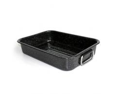 Beka 14721324 Kitchen Roc Plat à four en acier émaillé noir moucheté 32 cm