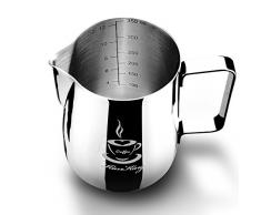 OneChois 350ml/12oz Pot à Lait en Acier Inoxydable pour Le Café la Mousse de Lait avec des échelles de Mesure