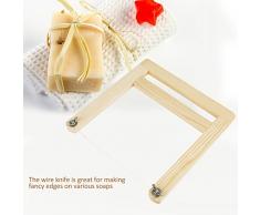 Poignée en Bois Coupe-Pain de Savon de Chaîne de Fil a vu pour lOutil fait Main de Cire de Bougie de Savon