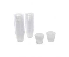 Lot de 50 mini verrines jetables 30 ml transparent