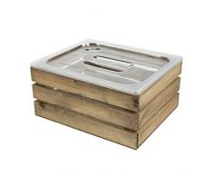 ChalkboardsUK Seau à Glace en Bois de 10 litres, 32 x 26 x 14,5 cm