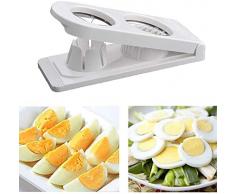 FASTER 304 Ligne + Coupe-Oeufs en Acier Inoxydable 2 en 1 Oeuf Split Trancheuse Fleur De Trancheuse d’œufs durs Pin Peau Oeuf Fantaisie Multi-pétale Diviseur Ustensiles De Cuisine De Style