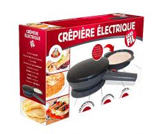 Kitchen Pro - Crêpière électrique sans Fil diamètre 20 cm avec revêtement Anti-adhérent