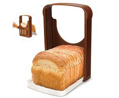 Machine à Trancher, Pliant Réglable Trancheuse à Pain, Découpage Rapide, Uniformité d’épaisseur, Couteau Trancheur Pain, Bagel Sandwich Toast de Trancheuse, Coupe Pain