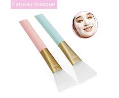 Pinceau Masque Visage Pinceau Silicone Masque avec Bandeau Cheveux Femme Maquillage, 2Pcs Brosses et 1 Bandeau