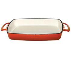 Vogue Patterns gh322 Plat Rectangulaire, fonte en fer, grand, orange