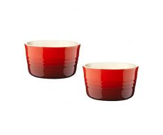 Le Creuset, Set de 2 Ramequins, Ronds, 200 ml, à 9.5 cm, Céramique, Cerise