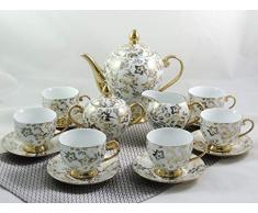Service à thé ou café 15 pièces, décor en or Golddekor