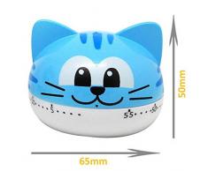 Belons Chat Mignon Minuteur de Cuisine mécanique 55 Minutes Compte à rebours Alarme