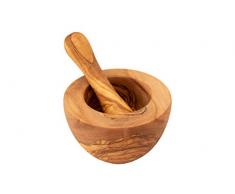 Benera Mortier et pilon en bois dolivier Ø env. 12 cm