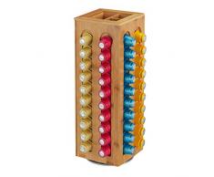 Relaxdays 10027492 Range, Rotatif, Porte Capsules Nespresso, Bambou, HLP: 40,5 x 14 x 14 cm, Nature